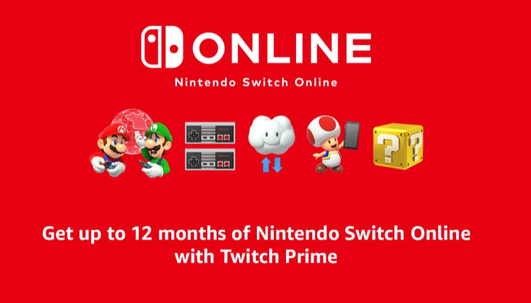 nintendo switch online free with amazon prime