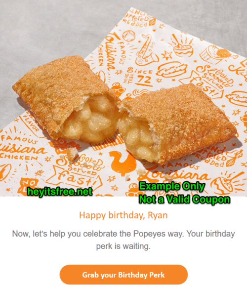 Popeyes Birthday Freebie • Hey, It's Free!