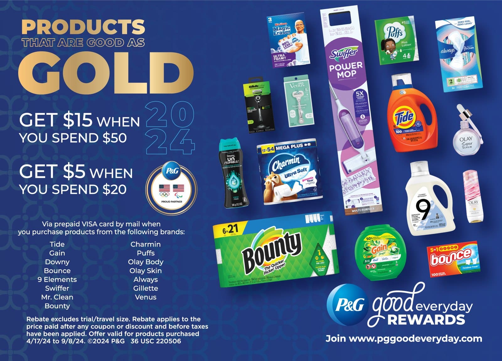 P&G Good Everyday Olympics Rebates • Hey, It's Free!